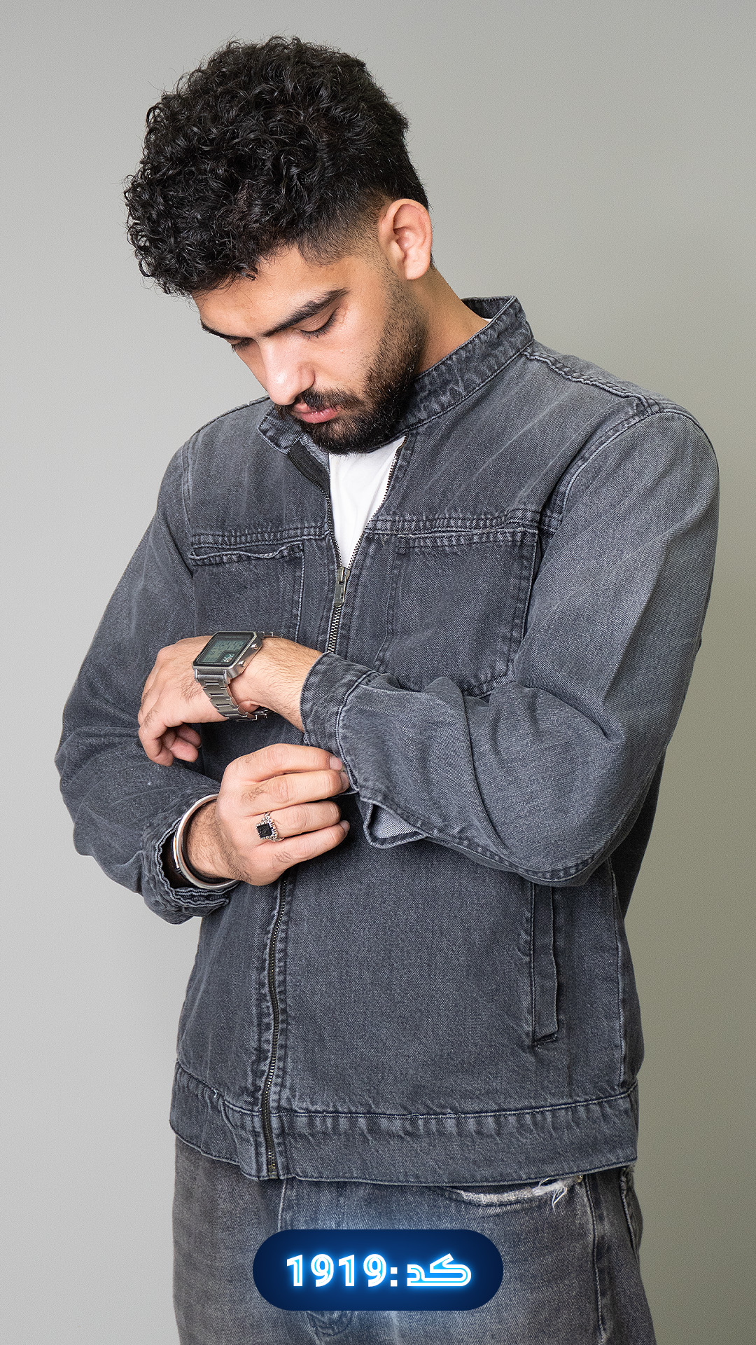 کت جین تمام زیپ  سایزبندی L-3XL پک ۴ عددی کد ۱۹۱۹