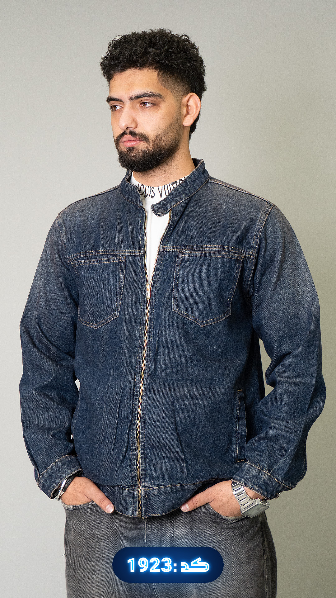 کت جین تمام زیپ  سایزبندی L-3XL پک ۴ عددی کد ۱۹۲۳